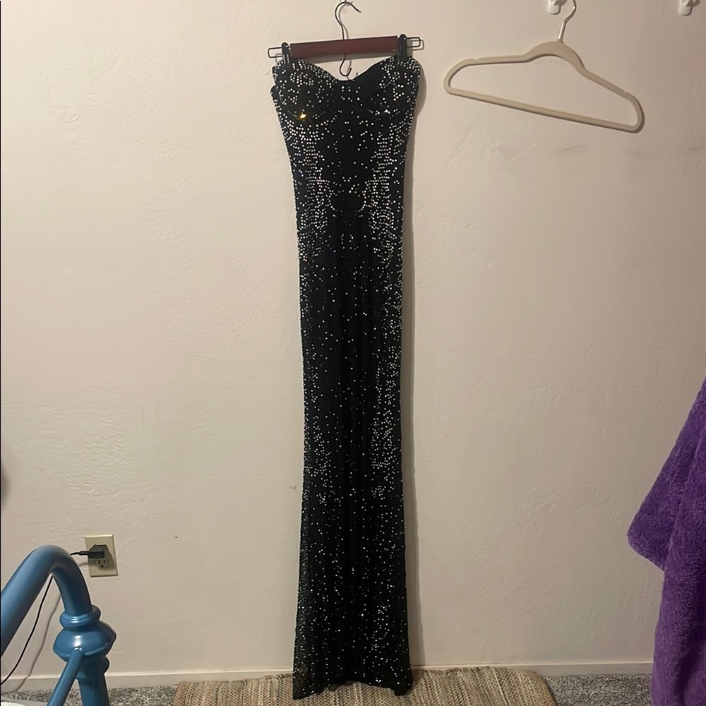 Elegant Black Sequin Gown